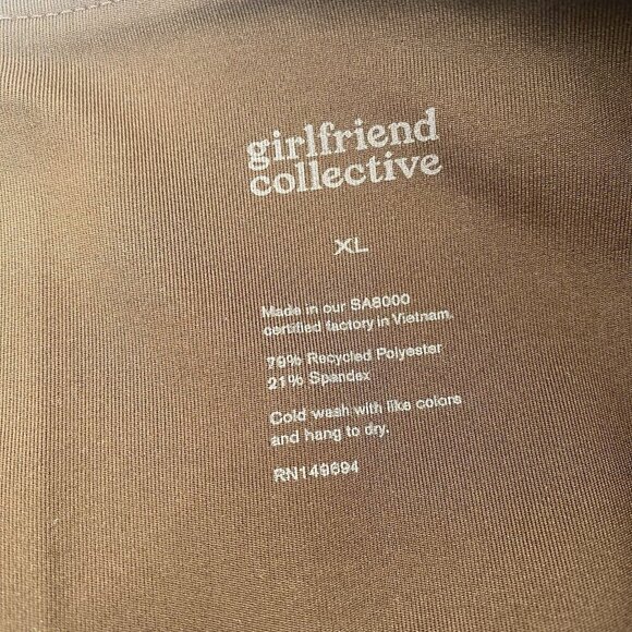 girlfriend collective Size XL Earth Brown High Waist Compressive Leggings - Picture 10 of 10